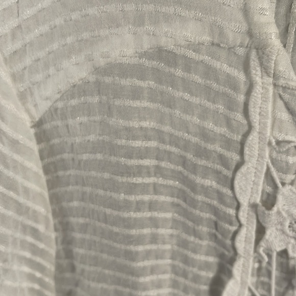 LOFT White Blouse with Lace Detail - Picture 5 of 6